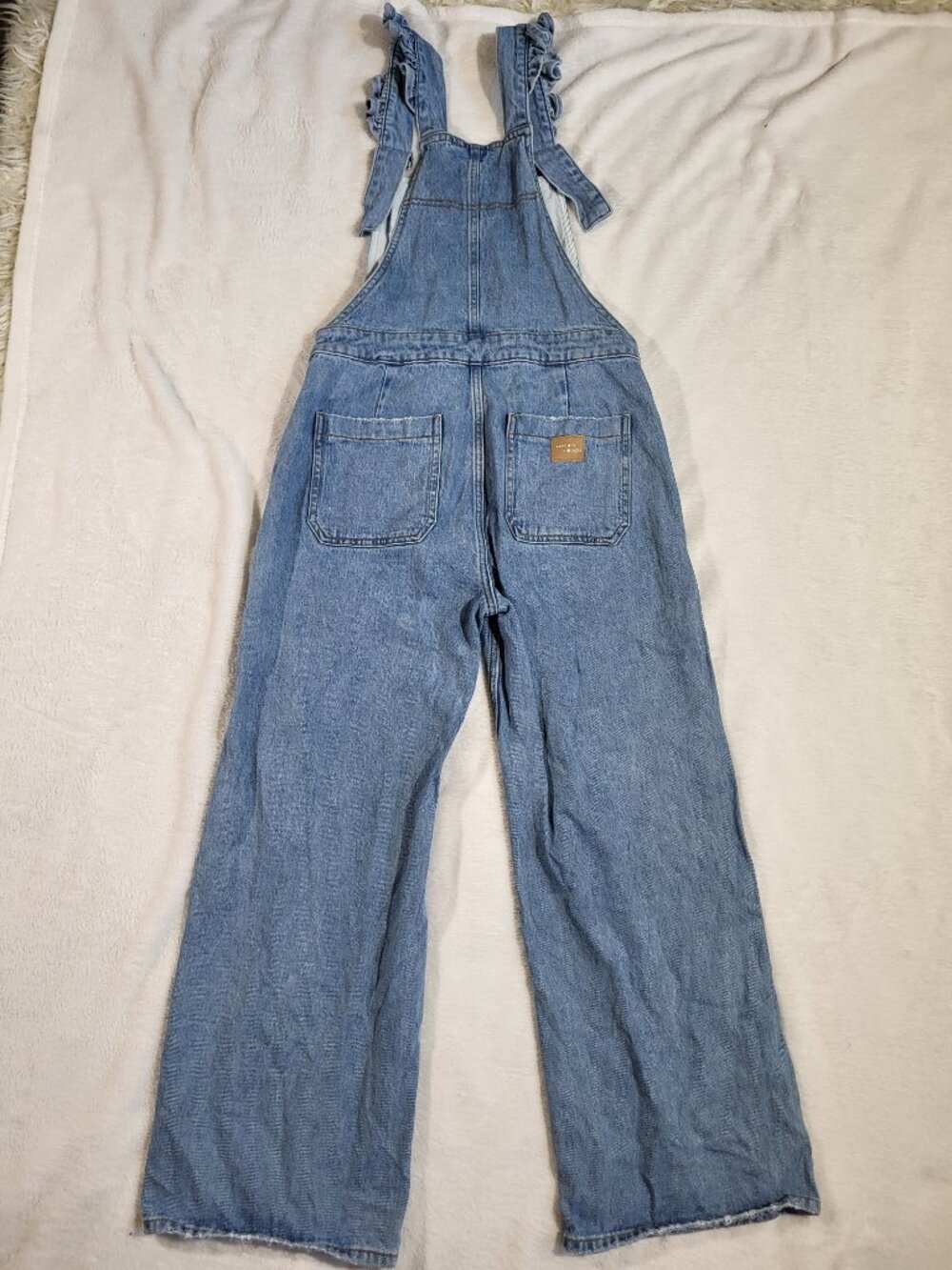 Anthropologie Seventy + Mochi Elodie Frill Dungaree - Rodeo Vintage - Size 8 - Picture 15 of 16